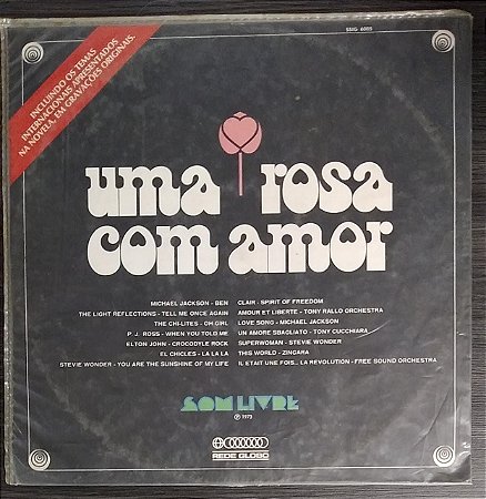 LP - Uma Rosa Com Amor Internacional (Novela Globo) (Vários Artistas)