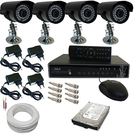 Instalação KIT CFTV 4 CANAIS