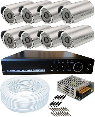 Instalação KIT CFTV 8 CANAIS
