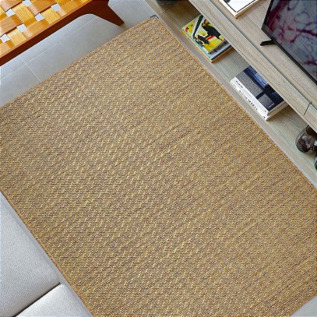 Tapete Sisal Antiderrapante Tramas Bege S572 - 2,00x2,50