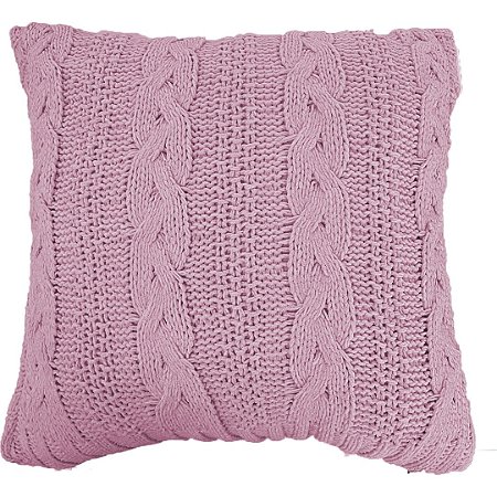 Capa de Almofada Chenille Tricot Rose 45x45 cm