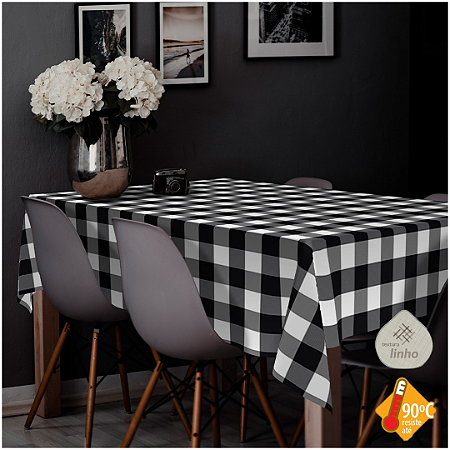 Toalha de Mesa Termica 1,40 de Largura - Chessmate Preto