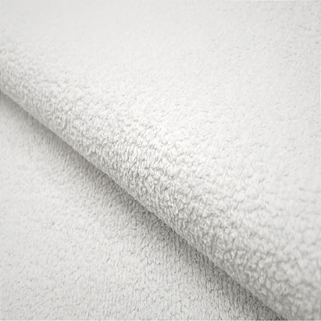 Tecido para Moveis e Decoração Boucle  Dublado Branco