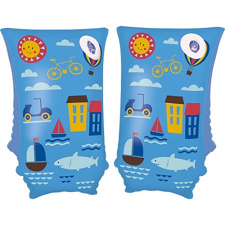 Boia De Braço Piscina E Praia Infantil Mor 30cm X 15cm Azul