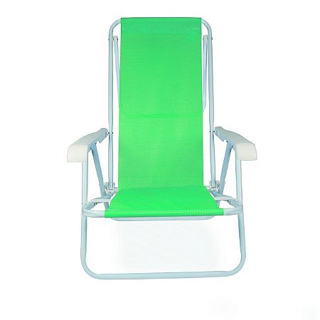 Cadeira De Praia Reclinável 8 Posições Verde 2259