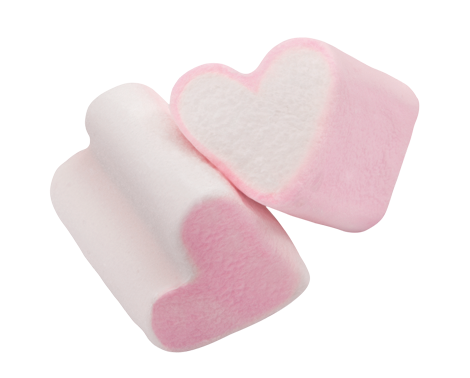 Marshmallow Formato Coração 500g - Catelândia