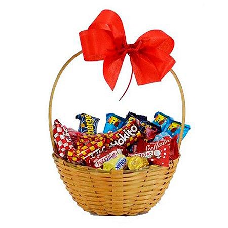 Cesta com Bombons Sortidos para Presente