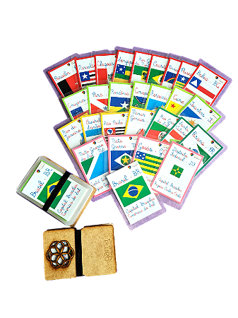 Cards Brasil Estados Bandeiras Capitais 28un