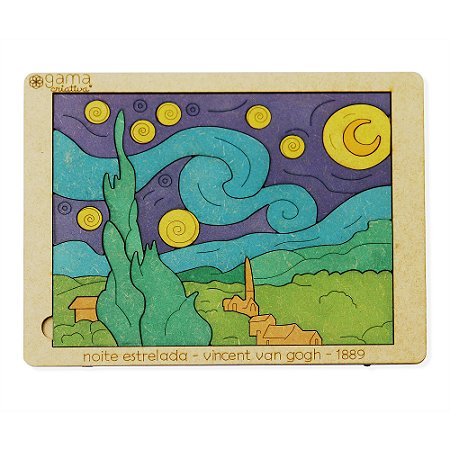 Quebra-cabeças Noite Estrelada Vicent Van Gogh