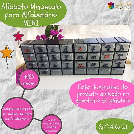 Alfabeto Montessori para Caixa de som - tamanhos e modelos