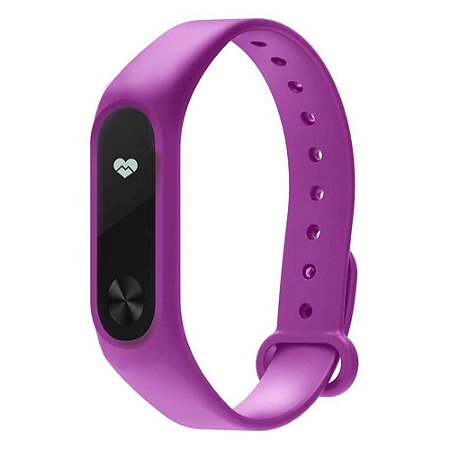 Pulseira de Silicone Lisa Roxo - Mi Band 2