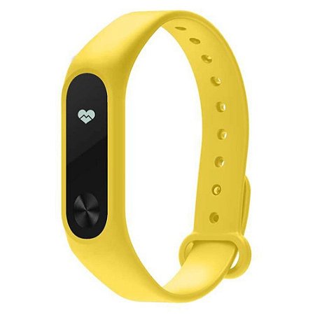 Pulseira de Silicone Lisa Amarelo - Mi Band 2