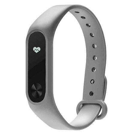 Pulseira de Silicone Lisa Cinza - Mi Band 2