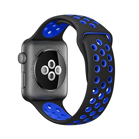 Pulseira Esportiva Preto c/ Azul E4 - Apple Watch 42/44mm