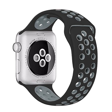 Pulseira Esportiva Preto c/ Cinza E7 - Apple Watch 42/44mm