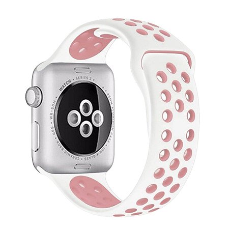 Pulseira Esportiva Branco c/ Roxo E17 - Apple Watch 42/44mm