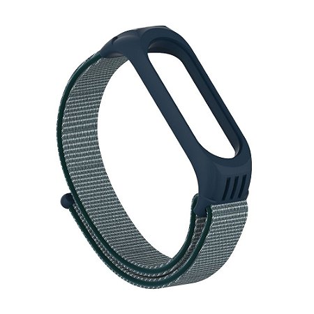 Pulseira Preto com Verde de TPU + Nylon MB 3/4/5/6