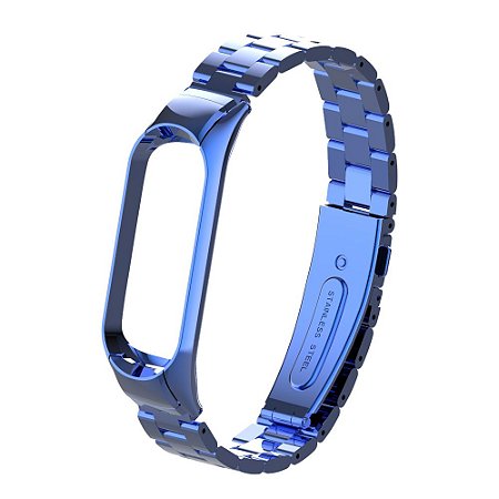 Metal Azul em Elos - Mi Band 3/4