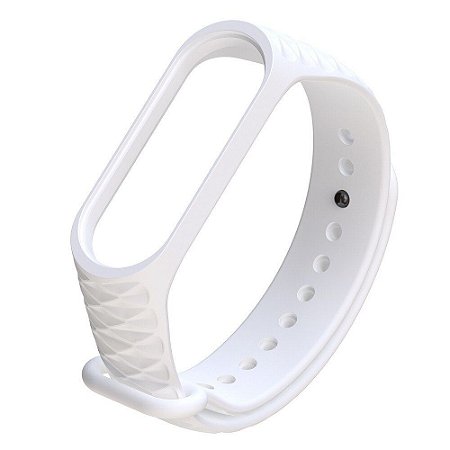 Pulseira Texturizada Branco - Mi band 3/4