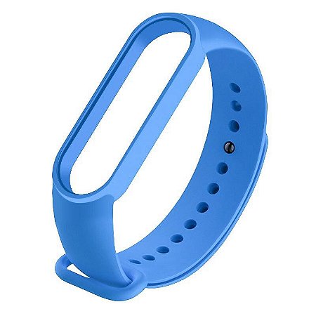 Pulseira de Silicone Azul Royal, Pino de Metal - Mi Band 5 e 6