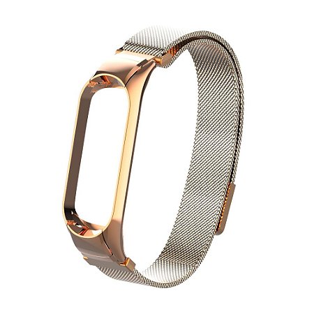 pulseira rose gold mi band 5