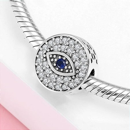 Berloque Charm em Prata 925 Olho Grego
