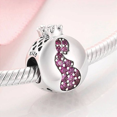 Berloque Charm em Prata 925 Mãe Grávida