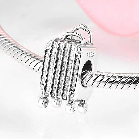 Berloque Charm em Prata 925 Mala de Viagem