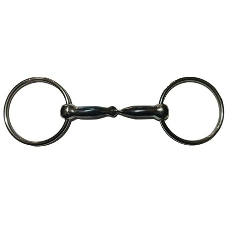 Bridão Argola Inox Bocal de Ferro Grosso Equinos e Muares Luxo