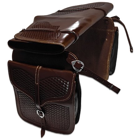 Alforge Com Porta Capa Liso Diversas Cores Para Passeio Cavalgada Luxo