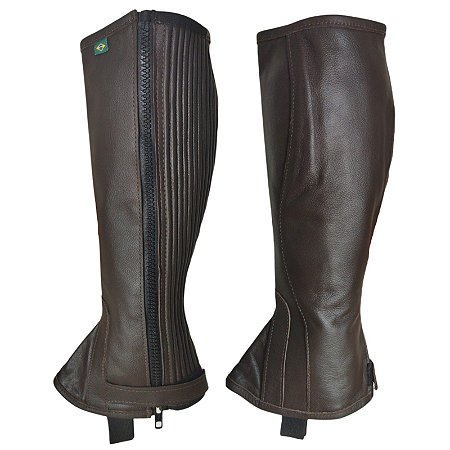 Perneira Country De Couro Forrada Feminino E Masculino Luxo