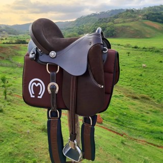 Sela Coqueluche Com Assento Nobuck E Manta Brim Mangalarga