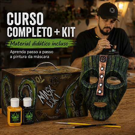 Curso Completo The Mask + Kit de Pintura | Com Bônus Presencial para os 10 Primeiros