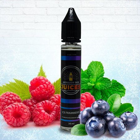 Ice Framberry - 30ml - E-liquid de Framboesa, Blueberry e Menta