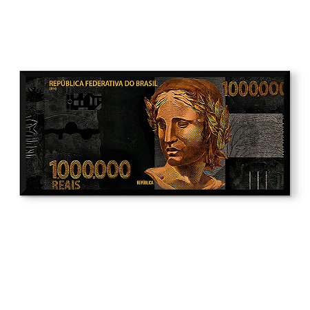 Quadro Decorativo Um Milhão de Reais Original Money Business Negócios 103x53