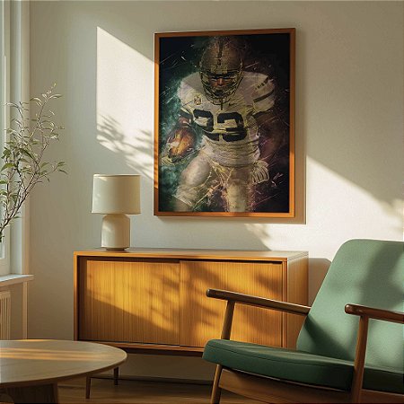 Quadro Decorativo Jogador Futebol Americano Esporte EUA NFL  American football