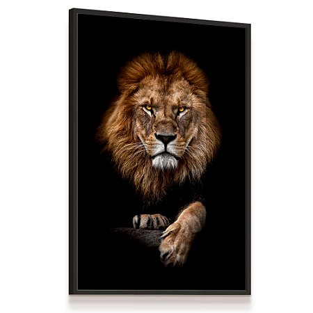 Quadro Decorativo Leão Dourado Judá África
