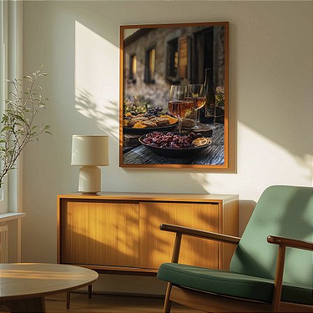 Quadro Decorativo Taças Vinho Uva Wine Rolha Goumert Adega