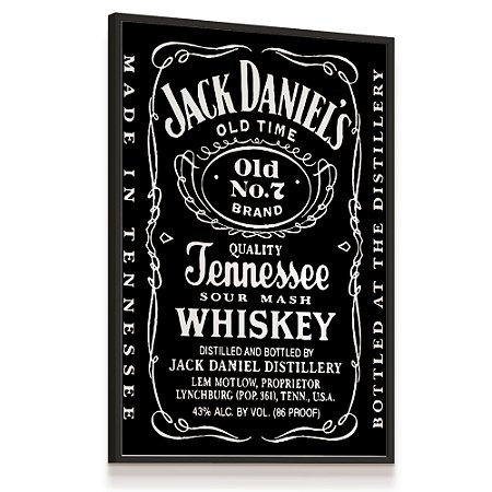 Quadro Decorativo Jack Daniels Bebida Vintage