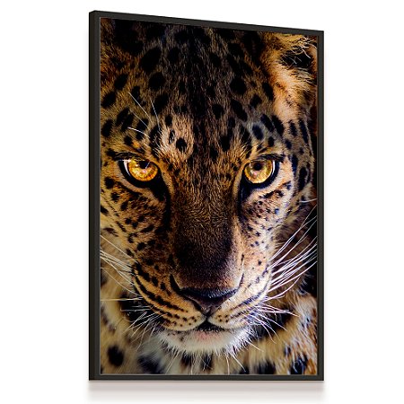 Quadro Decorativo Leopardo Animal Rosto
