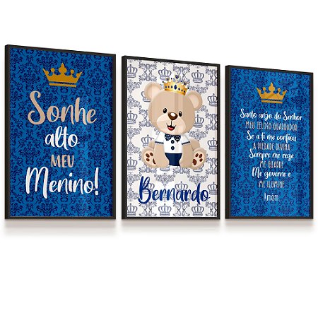 Quadro para parede em mdf com pintura e desenhos à mão com nome  personalizável