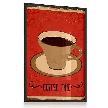 Quadro Decorativo Café Cup of Coffee Xícara Vintage