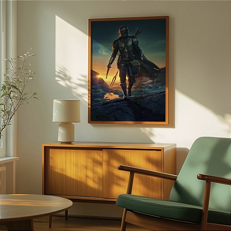 Quadro Decorativo The Mandalorian Star Wars Geek Baby Yoda Série