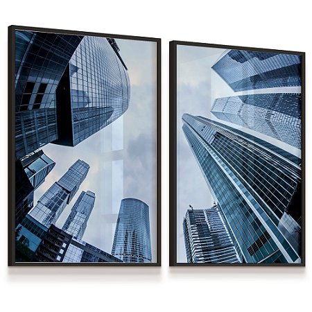 Quadro Decorativo Prédios Arquitetura Moderna Cidade Kit 2