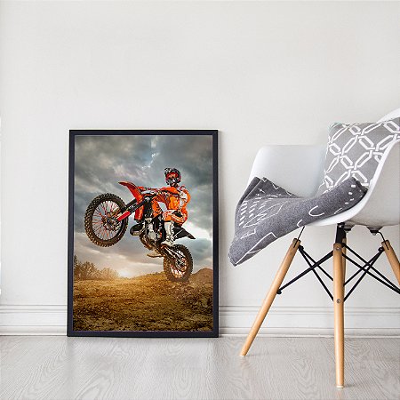 Quadro Decorativo Moto Motocross Motocicleta Esporte