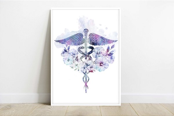 Quadro Decorativo Símbolo Medicina Anatomia Médicos Clínicas