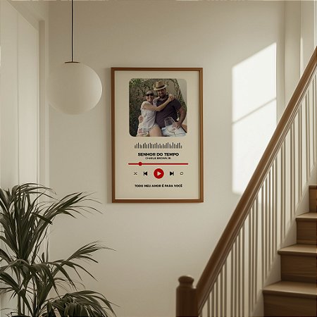 Quadro Decorativo Namorados Casados  Música de Casal Frase Personalizado