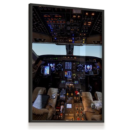Quadro Decorativo Cockpit Avião Piloto Aviador Aéreo