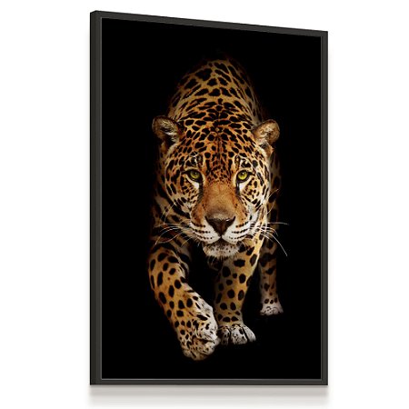 Quadro Decorativo Onça Pintada Animal Felino Selvagem