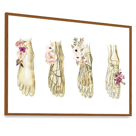 Quadro Decorativo Anatomia Pés Podologia Massoterapia Quiroprático